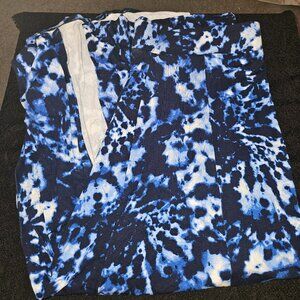 NWT Torrid Blue Tie-Dye Double Side Slit Maxi Skirt (2X)